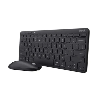 Immagine di Trust Lyra tastiera Mouse incluso RF senza fili + Bluetooth QWERTZ Tedesco Nero