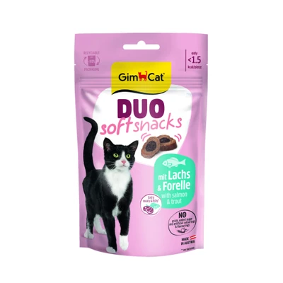 Immagine di GimCat Duo Soft Snacks con salmone e trota 1 sacchetto (1 x 50 g)