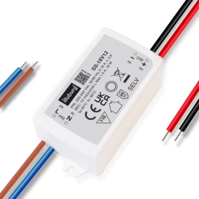 Immagine di illuburg Trasformatore LED 12V 18W Senza Sfarfallio per Strisce Lampada G4 GU5,3 Alimentatore Driver