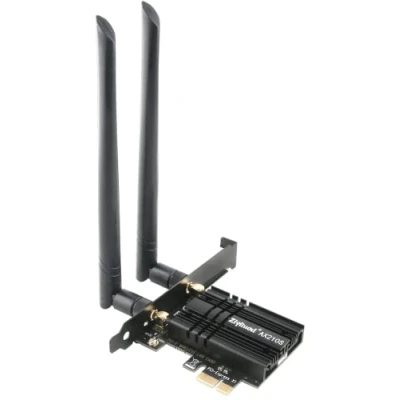 Immagine di Scheda WiFi, Intel AX210 WiFi 6E Bluetooth5.3 6 PCIe, Fino a 5400Mbps, Tri Bande (6G/5G/2.4G) Wireless Per PC Win 11/10(64Bit)