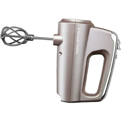 Immagine di Russell Hobbs Sbattitore Elettrico con Scatola Accessori 4 Velocità, Funzione Turbo, 2 Fruste Elicoidali in Nylon rinforzato fibra di Vetro, ganci per impastare, Swirl Quartz 25892 56