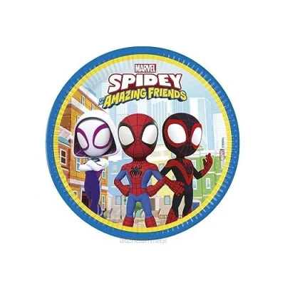 Immagine di Procos Spidey and His Amazing Friends, confezione da 8 piatti per feste FSC