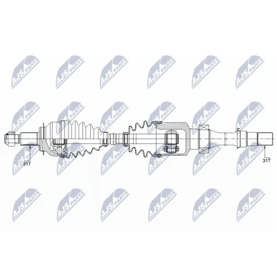 Immagine di NTY NPW MZ 041 Albero motore / Semiasse Assale anteriore Dx MAZDA: 6 Station Wagon