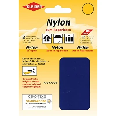 Immagine di Kleiber autoadesive Impermeabili in Nylon, 2 Toppe (10 cm x 12 ciascuna), Scuro/Blu Navy, 10 Centimeters