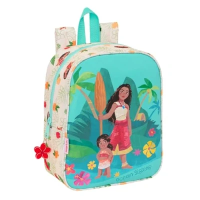 Immagine di Safta Vaiana zaino per bambini, scuola, adattabile al carrello, ideale asilo, comodo e versatile, qualità resistenza, 22 x 10 27 cm, colore: Beige/Blu,