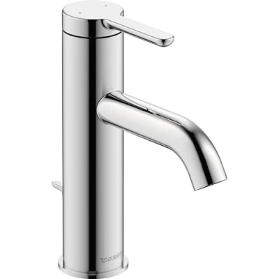 Immagine di Duravit C11020001 Miscelatore per lavabo Medio (Altezza Bocca 86 mm) con Tappo di Scarico Cartuccia in Ceramica, Finitura cromata, M