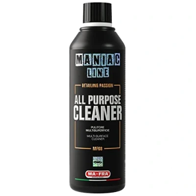 Immagine di Ma Fra, Maniac Car Detailing Line, APC All Purpose Cleaner Pulitore Multisuperficie Universale Concentrato, Pulizia Interni Esterni Auto, Tessuti, Pelle, Plastiche, Cerchi, Vano Motore Formato 500ml