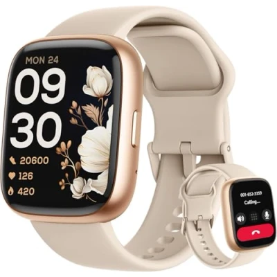 Immagine di LODIMEKE Smartwatch Uomo Donna, Utilizzato Insieme all&#039;app VeryFit, 1.83&#039;&#039; Effettua o Risposta Chiamate, 110+ Sportive/Cardiofrequenzimetro/SpO2/Sonno/Pressione per Smartphones iOS Android