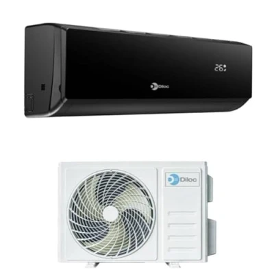 Immagine di Climatizzatore Condizionatore Diloc Over Black 12000 BTU inverter monosplit Nero in R32 D.OVER12WB A+++ (A++/A+) Wifi integrato Pompa di Calore