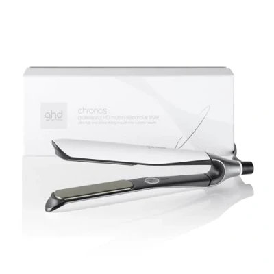 Immagine di ghd Chronos piastra professionale HD motion responsive bianca. 3x più veloce. In una sola passata, risultati ad alta definizione che durano 24 ore, 85% lucenti e 2x meno effetto crespo. (Bianca)