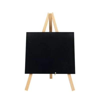 Immagine di SECURIT Mini Lavagna Con Cavalletto Treppiede Per Pennarelli A Gesso Liquido Caffè, Ristoranti, Bar, Negozi Base In Legno Laccato 24,4x15x13,5cm 1 Pennarello Incluso Colore Naturale