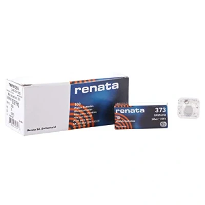 Immagine di RENATA Set di 10 batterie a bottone argento ossido 373/SR916 SW 0% mercurio