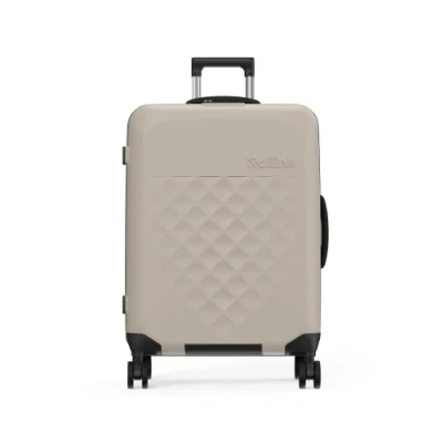 Immagine di Rollink Vega 360 Spinner Valigia leggera e pieghevole per risparmiare spazio., grigio caldo, Check In M, valigetta