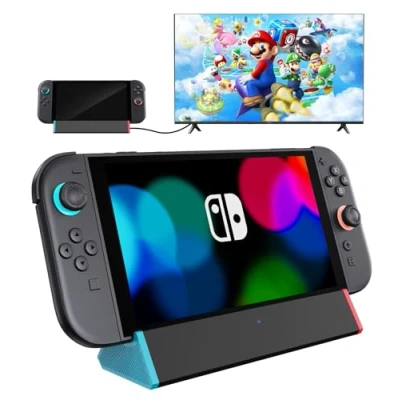 Immagine di SiWiQU Switch 2 TV Dock, Portatile Base Support Compatibile con Nintendo Console, Caricatore 4K @120Hz Uscita HDMI/100W Carica Ingresso/USB3.0 Dock Ufficiale