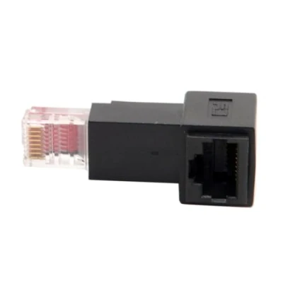 Immagine di xiwai RJ45 Adattatore di rete Ethernet LAN ad angolo 90 gradi 8P8C FTP STP UTP Cat 5e CAT6 maschio a femmina