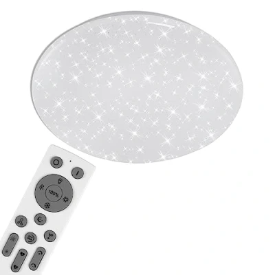 Immagine di BRILONER Leuchten Plafoniera a LED, lampada da soffitto con funzione dimmer ed effetto stellato, WiFi, funzionamento tramite App, telecomando, 24 watt, 1.920 lumen, bianca, Ø 38,5 cm