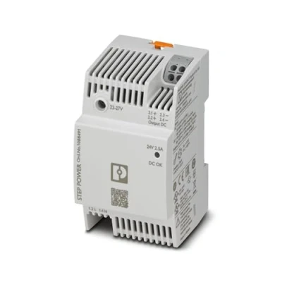 Immagine di Phoenix Contact STEP3 PS/1AC/24DC/2.5/PT Alimentatore per guida DIN 24 V/DC 2.5 A 60 W Num. uscite:1 x Contenuto 1 pz.