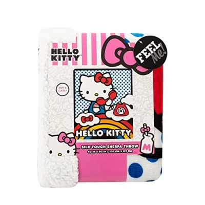 Immagine di Northwest Hello Kitty, coperta in sherpa effetto seta, 101,6 x 127 cm, sul telefono