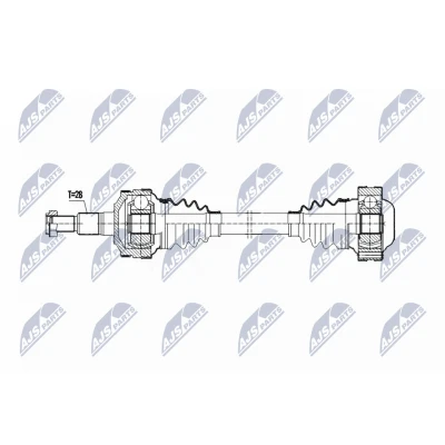 Immagine di NTY NPW PS 003 Albero motore / Semiasse Assale posteriore Dx 694 Cambio manuale