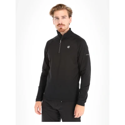 Immagine di Dare 2B Fuse Up II Core Stretch Lightweight Quick Drying Half Length Inner Zip Chin Guard, Strato Intermedio Uomo, Nero, S
