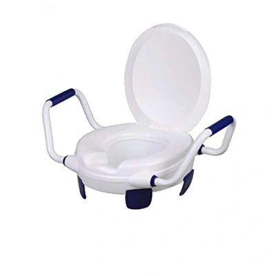 Immagine di Rialzo WC, Alzawater, water Con Braccioli e Coperchio, Altezza 11 cm, Peso max 110 kg