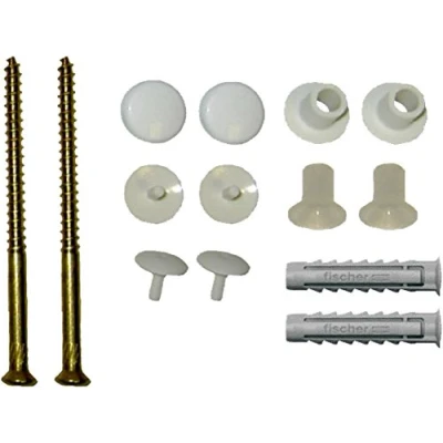 Immagine di fischer 42834 Kit di Fissaggio WC, plastica/Metallo