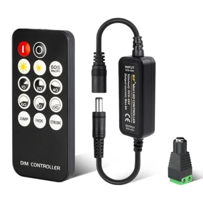 Immagine di DoRight Controller Dimmer LED per DC 5V 12V 24V Striscia Singolo Colore, Dimmer/Interruttore/Luminosità Telecomando con Modalità Dinamica COB SMD 2835 5050