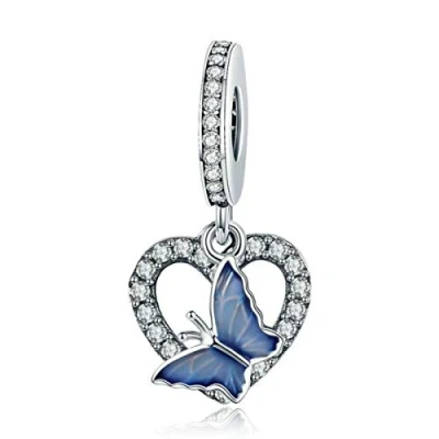 Immagine di YaShuo Jewellery Charm a forma di tartaruga in argento Sterling con ciondolo marina per braccialetti Pandora, Cristallo Smalto