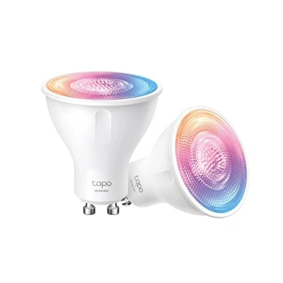 Immagine di Tapo L630 Lampadina WiFi Intelligente LED Smart GU10 2 Pack, RGBW Multicolore, 16 Milioni di Colori, Amazon Alexa, 350 Lumen, 3.7W, Risparmio Energetico, Confezione da Pezzi