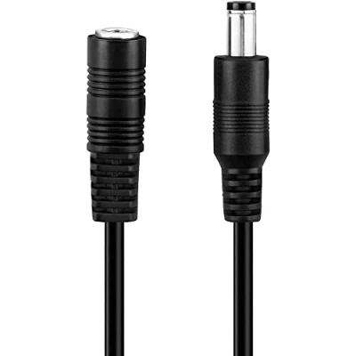 Immagine di conecto CC20072 Cavo di prolunga DC con presa, 5,5 x 2,5 mm, 5 m, colore: Nero
