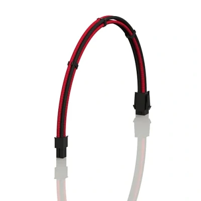 Immagine di LINKUP AVA 30cm EPS 4 pin CPU ATX Scheda Madre Cavo di Prolunga per PC con Guaina Intrecciata Alimentatore PSU Pettini┃Design Robusto e Rigido┃Confezione Singola┃300mm Rosso Nero