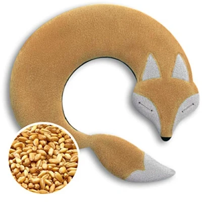 Immagine di CUSCINO RISCALDABILE Leschi per la pancia e schiena/Per collo, cervicale coliche dei neonati/Per microonde, con semi di grano/Noah volpe, beige nero