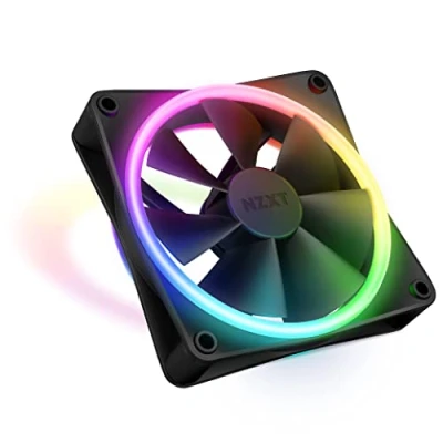 Immagine di NZXT F120 RGB Duo RF D12SF B1 Ventola a due lati da 120 mm 20 LED indirizzabili individualmente Flusso d&#039;aria e pressione statica bilanciati Controllo PWM Nero