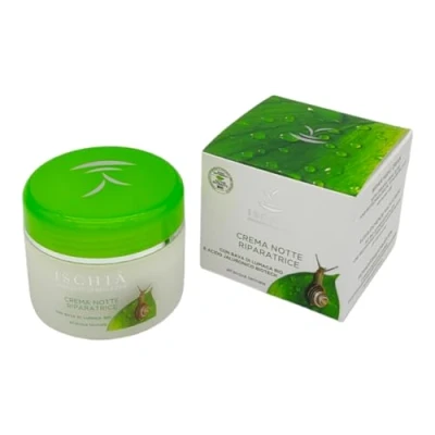 Immagine di ISB Crema Notte Riparatrice &quot;Bava Bio&quot; 100 ml Con Bava di Lumaca e Acido Ialuronico Biotech a base Acqua Termale dell&#039;Isola d&#039;Ischia