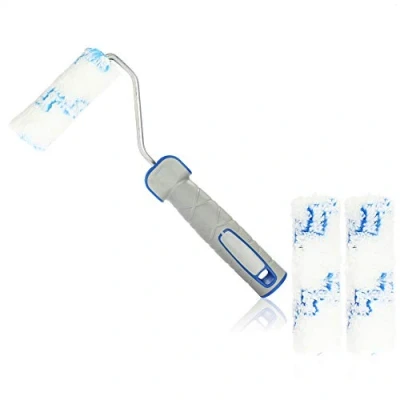 Immagine di com four® Set di rulli da Pittura Composto 1 Gancio e 3 Rullo a Pelo Medio 10 cm, 25 Ricambio