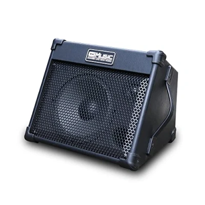 Immagine di Coolmusic amplificatore portatile per chitarra acustica da 40 W con ingresso microfono, Bluetooth integrato, batteria ricaricabile prestazioni fino a 8 ore