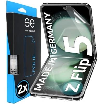 Immagine di S.E Pellicola protettiva per Samsung Galaxy Z Flip 5, set da 2 pellicole in Germania, tecnologia TPU, applicazione semplicissima, alternativa al vetro di