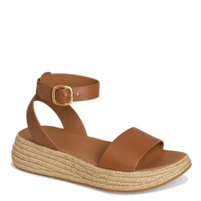 Immagine di Fitflop F Mode Espadrille Leather Flatform a/Strap Sandals, Sandali Donna, Abbronzatura Profonda, 39 EU