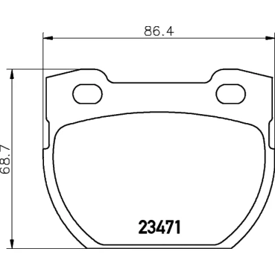 Immagine di HELLA 8DB 355 019 231 Kit pastiglie freno Non predisposto per contatto segnalazione usura LAND ROVER: Defender SUV, Pick up