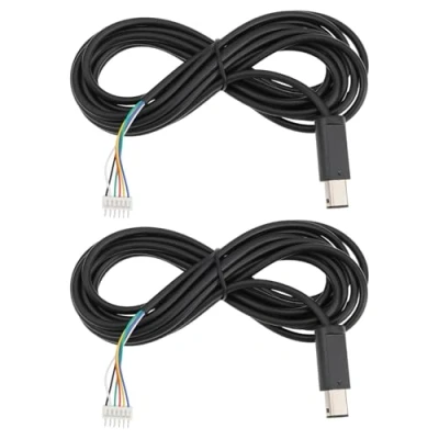 Immagine di YINETTECH 2 Pz Cavo Di Riparazione Per Controller Console Gioco Sostitutivo Da 10 Piedi E 3 Metri Con 6 Pin Intestazione Compatibile Nintendo Gamecube GC NGC