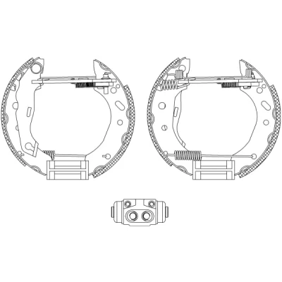 Immagine di TEXTAR Shoe Kit Pro 84048800 freno, Freno a tamburo con cilindretto regolatore/attuatore FORD: FIESTA 4, KA Hatchback, Puma