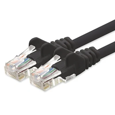 Immagine di 1aTTack Cavo Patch di rete CAT5e UTP con 2 spinotti RJ45 nero 20 m