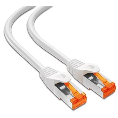 Immagine di mumbi 23517 Cat.6 FTP Cavo di Rete Ethernet Patch con connettori RJ 45 2.00m, Bianco (1x)