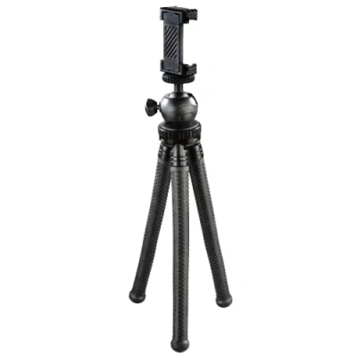 Immagine di Hama Treppiede 1/4 pollice Altezza operativa=16 27 cm Nero per smartphone e GoPro, Testa a sfera