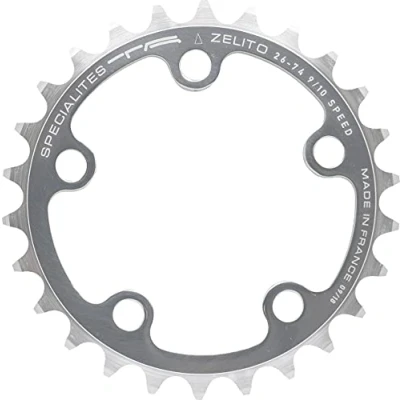 Immagine di Spécialités TA Zelito Triple 74 Pezzi, Corona 8/9/10 velocità Unisex, Argento, Inner 24t