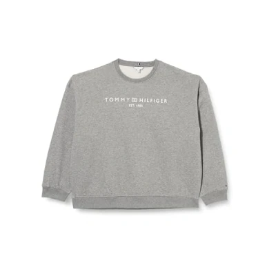 Immagine di Tommy Hilfiger Curve LOGO Felpa, Donna, Taglia: 60, Medium grey heather