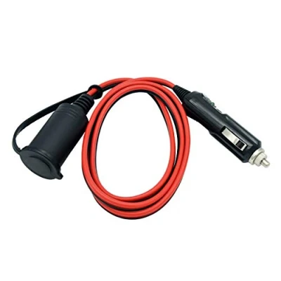 Immagine di Carviya, cavo di prolunga per presa accendisigari da auto, in rame puro, resistente, 16 AWG, 12 V/24 V, gonfiaggio pneumatici con adattatore maschio / femmina