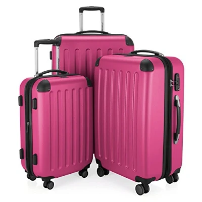 Immagine di HAUPTSTADTKOFFER SPREE Set di 3 valigie, Valigie rigide, Trolley con 4 doppie ruote, Bagaglio da viaggio opaco, viaggio, TSA, (S, M e L), Rosa