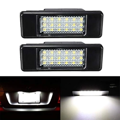Immagine di GOFORJUMP 2 pz Bianco LED Car Rear Light Targa per P/Eugeot 106 1007 207 307 308 3008 406 407 508 806 Citroen C2 C3 C4 C5 C6 DS3