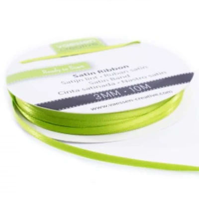 Immagine di Vaessen Creative Nastro Satin, 3 mm x 10 m, Elegante Lucentezza per la Creazione di Biglietti, Scrapbooking, Confezioni Regalo e Altri Progetti Creativi